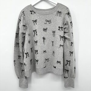 Maeve Top Sweatshirt Plus Size 3X Bows Stretch Fleece Long Sleeve Balletcore